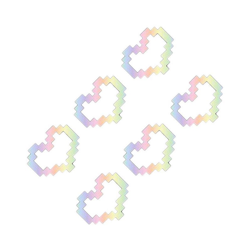 Mosaic heart-shaped pixel car sticker, waterproof decal for car windows, headlights and taillights, export sticker.